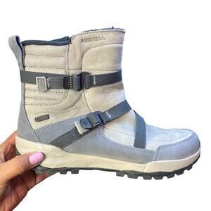 Merrell Icepack Winter  Polar Waterproof Fleece Lined Snow Gray Boots 8us
